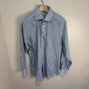 Charles Tyrwhitt Blue‎ and White Striped Shirt